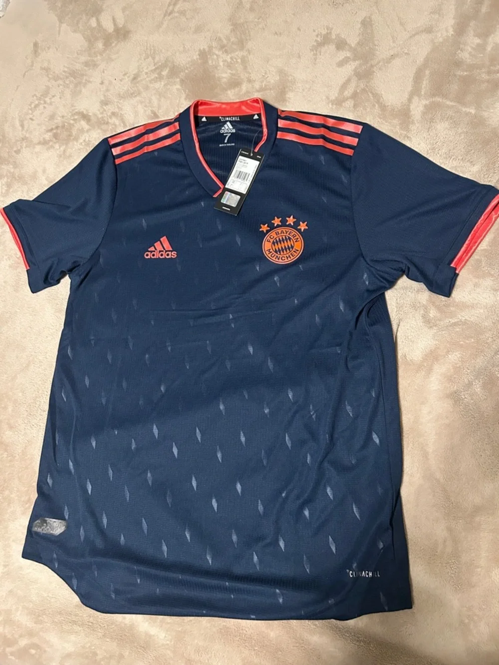 RARE Adidas FC Bayern München Player Issue Training Jersey Navy Orange NWT - Picture 2 of 10